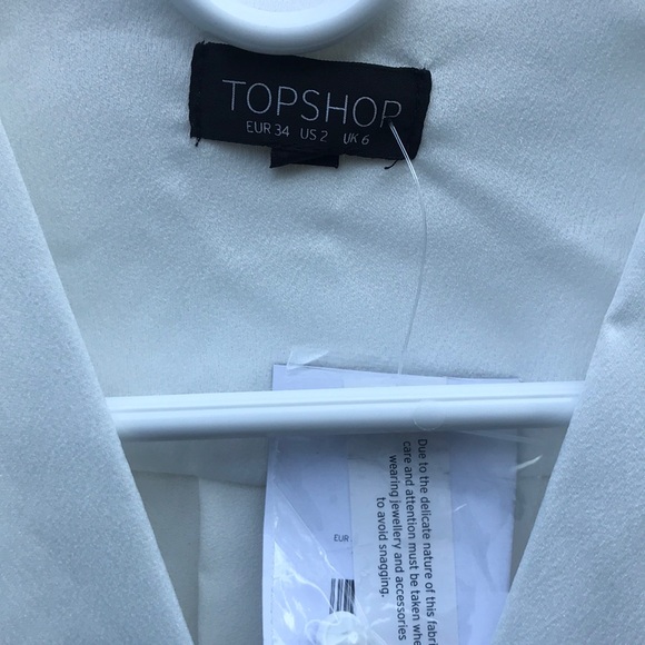 Topshop NWT white v-neck blouse - Picture 2 of 3